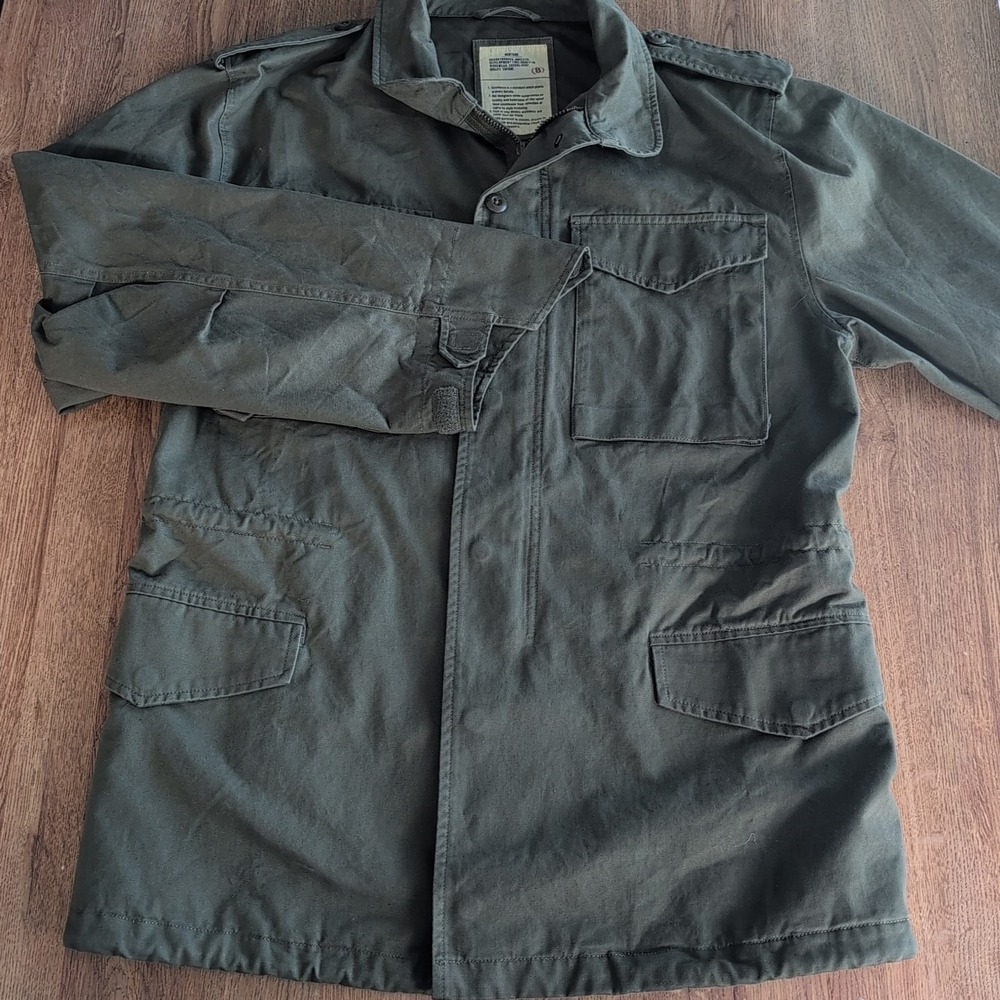 Uncle Fu Co Jacket Mens XXL Military‎ Parka Retro Maden Ameka Ji Wear Green Camo - Picture 2 of 10